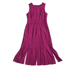 Badgley Mischka Vibrant Pink Midi Dress Size 4